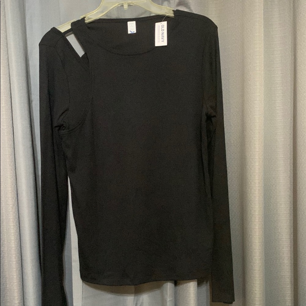 Old Navy Black Blouse Long Sleeve Top